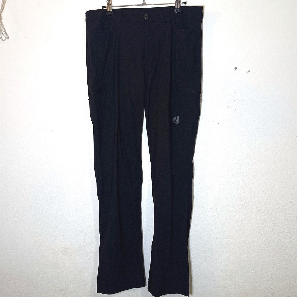 Eddie Bauer First Ascent Pants 10 Black Gorpcore Hiking Technical Cargo Stretch